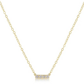 14kt Gold and Diamond Significance Bar Necklace - Four